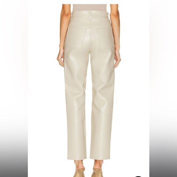 AGOLDE Recycled Leather 90's Pinch Waist in Toast Size 30 NWT - Picture 5 of 9
